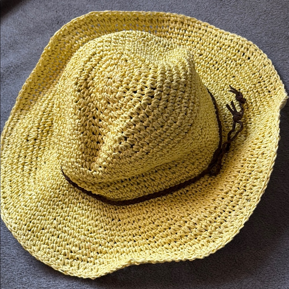 Yellow Straw Sun Hat